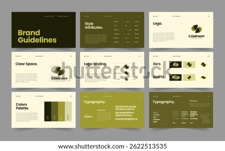 Brand Guideline PowerPoint Template, Brand Guideline Presentation Design