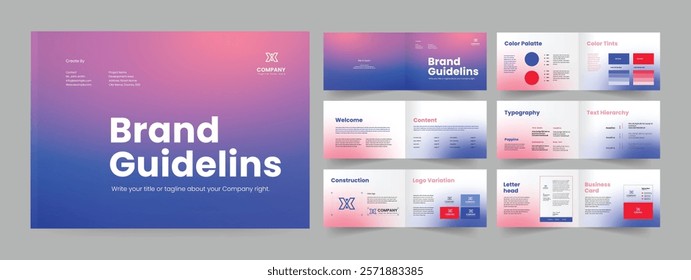 Brand Guideline Presentation Brand Guide Template Brand Guideline Layout 