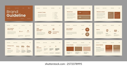  Brand Guideline Presentation Template, Landscape Brand Guideline