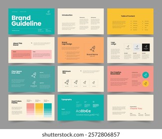 brand guideline slide, landscape brand guideline, brand guidelines design