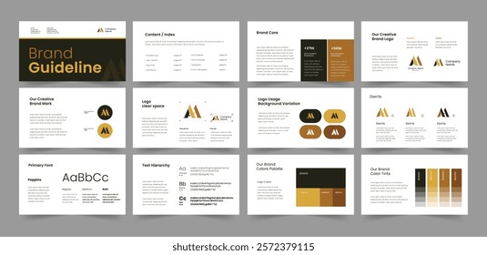 Brand Guideline Slide Template, Brand Guidelines Template