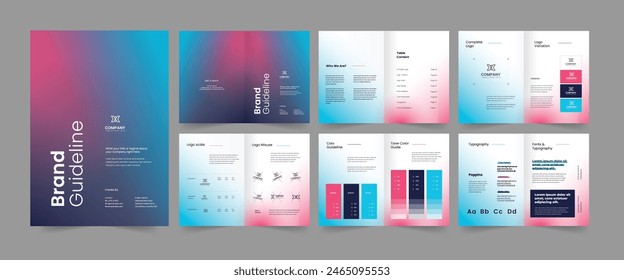 Brand guideline template A4 brand guideline design