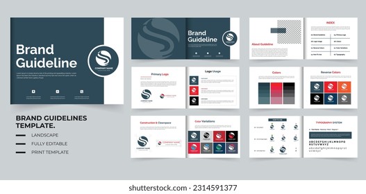 Brand guideline Template A4 landscape