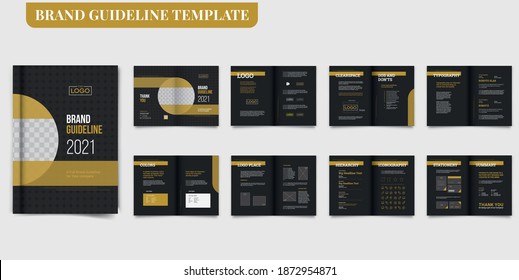 Brand Guideline Template Brochure Black Brand Guideline Brand Guide Minimal Brand Style Guidelines