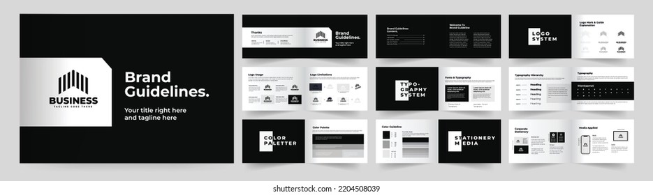 Brand Guideline Template Design Or Brand Guideline Design