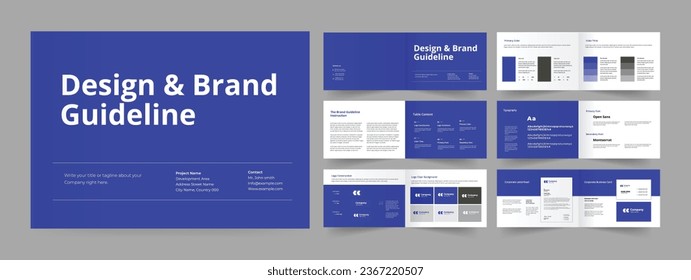 Brand Guideline, Brand Guideline Template, Brand Identity Layout.