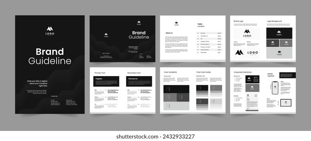 Plantilla de directrices de marca Directrices de marca modernas