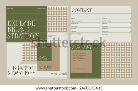 Brand guideline template set to create visual identity of your company