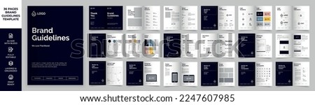 Brand Guideline Template, Simple style and modern layout Brand Style, Brand Identity, Brand Manual, Guide Book