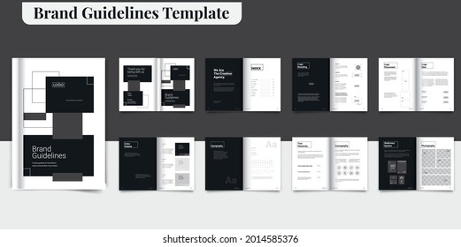 Brand Guideline Template Brand Style Guide Book Brochure Layout Brand Book Brand Manual Style Guideline