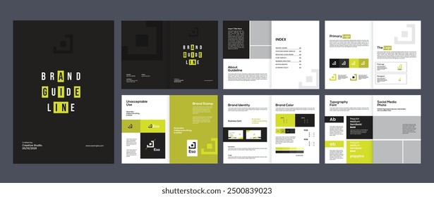 Brand Guidelines Brochure Design Template, identity, logo branding guide layout 