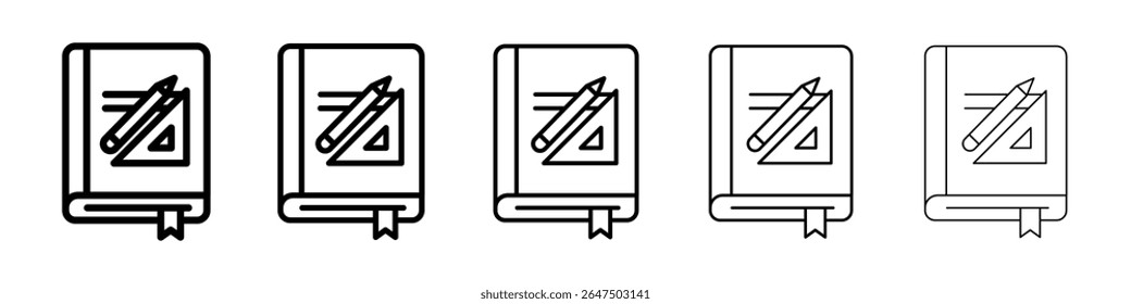 Symbolgrafiksatz für Markenrichtlinien. trendige Strichlinienart