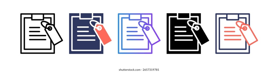 Ícone de diretrizes de marca - Ilustração de vetor múltiplo