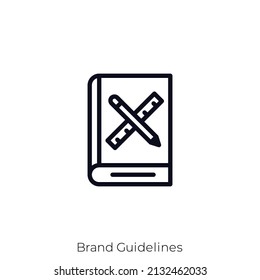 Brand Guidelines Icon. Outline Style Icon Design Isolated On White Background