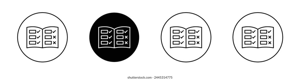 Conjunto de iconos de lineamientos de marca. símbolo de Vector de libro de guía manual. símbolo de libro de guía de marca creativa de la empresa.