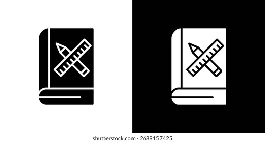 Símbolo plano simple del icono de los lineamientos de la marca en el fondo blanco.