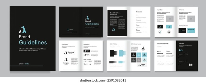 Brand Guidelines or Brand Manual Template, Professional Brand Guidelines