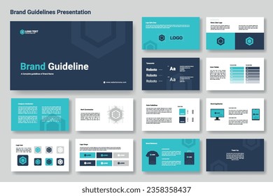 Brand Guidelines Presentation or Brand Book layout template