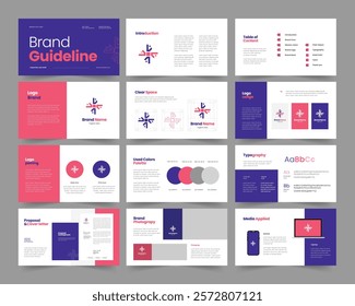 brand guidelines presentation, brand guideline, brand overview template