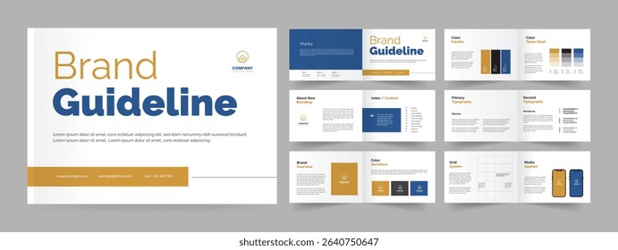 Brand Guidelines Presentation, Brand Guideline Template, Guidebook Design