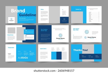 brand guidelines presentation template, brand guideline slide, brand guideline design