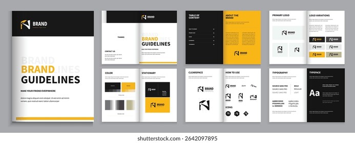 Brand Guidelines Template A4 brand guidelines or identity template
