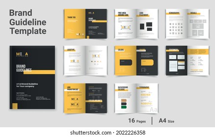 Brand Guidelines template Brand Guideline Brand Manual Template Brand Style Guidelines Branding guideline	