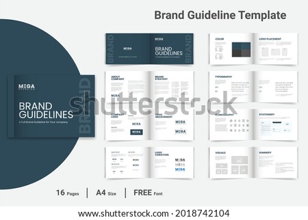 Brand Guidelines template Brand Guideline Brand Manual Template Brand Style Guidelines Branding guideline