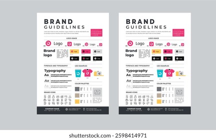 Brand Guidelines Template layout design with Small Business Guide line concept