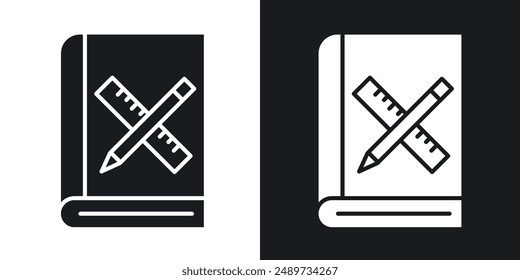 Brande Richtlinien Vektorgrafik Icon Set in Schwarzweiß