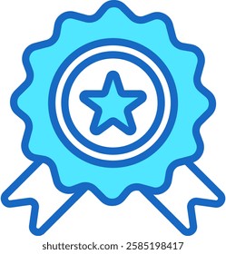 Brand Icon Blue Color Vector Illustration