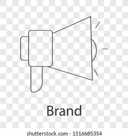Brand icon concept on transparency background. Business storytelling creative idea design. Line vector illustration use for your mobile app.