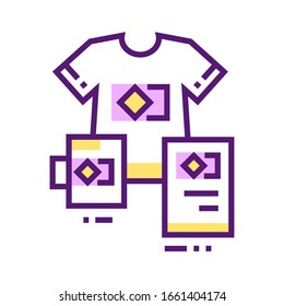 Brand identity color line icon. Corporate identity. Visible elements brand. Pictogram for web page, mobile app, promo. UI UX GUI design element. Editable stroke.