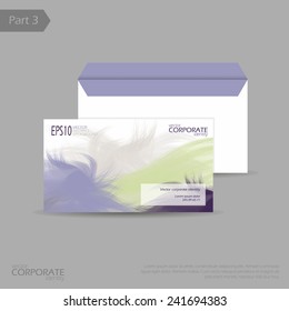 Brand identity company style template demonstrated on office supplies and stationery for businesses.  Abstract envelope paints. Envelope for your design