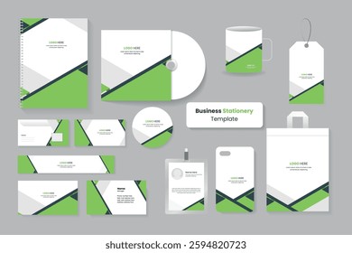 Brand Identity concept of stationery Mock Up set with abstract graphics. Corporate style