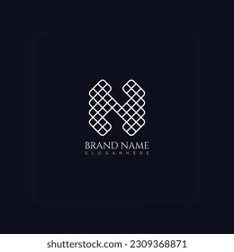 Brand identity corporate N logo vector design template