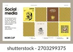 Brand identity guideline template to create visual identity of your company. Template for cafe, bakery, restaurant.