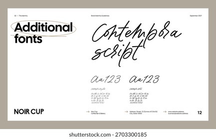 Plantilla de guía de identidad de marca para crear identidad visual de tu empresa. Plantilla para cafetería, panadería, restaurante.