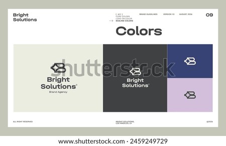Brand identity guideline template to create visual identity of your company.