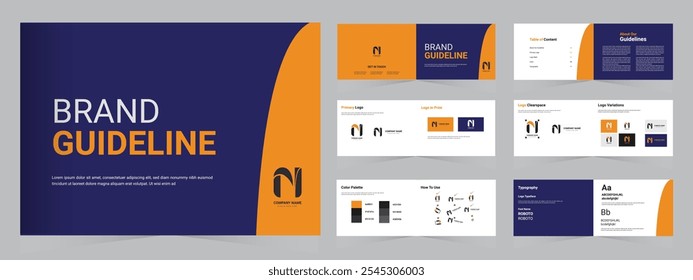 Brand identity guidelines template, brand guideline design