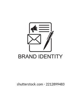 brand identity icon , marketing icon