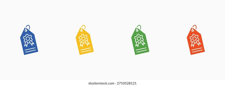Conjunto de iconos de identidad de marca Elemento de estilo de color múltiple para diseño