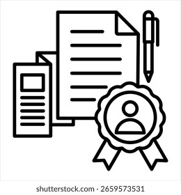 Brand Identity Outline Icon Vector Illustration