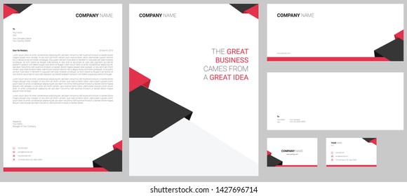 Brand Identity pack with modern abstract design.