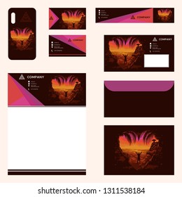 brand identity set vector illustration