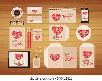 brand identity valentines style retro