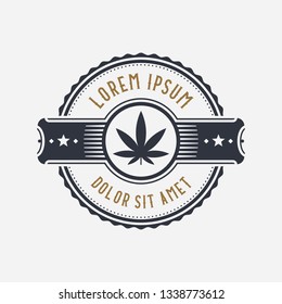 Brand identity vector design symbol of marijuana