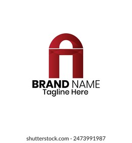 Brand indentity logotype letter A simple 