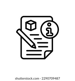 Markeninformationssymbol in Vektorgrafik. Illustration