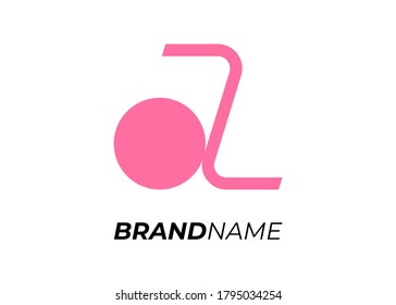 Erstmaliger abstrakter AZ-Brief für das Design von Business Identity-Logotypen. Ein Z-Kunsttypografie-Zeichen, Vektorgrafik, einzelne Firmenlogo-Vorlage